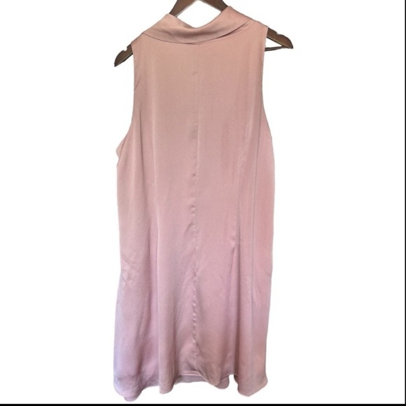 NWT Bobbie Bee Sleeveless Trapeze Dress Size 16 Blush Rose Cowl Neck Short Dress - Picture 10 of 12